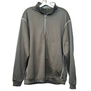 Nike Golf Mens Large Dark Army Green Therma-Fit 1/4 Zip Fleece Lined Pullover